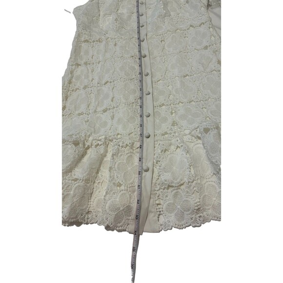 Aqua Women's Lace Mini Shirt Dress White Size S NWT - Picture 10 of 12